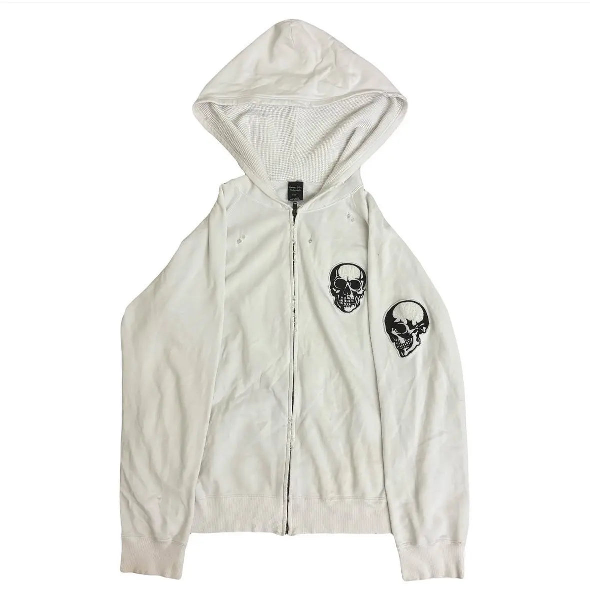 Number Nine Skull Zip White 1
