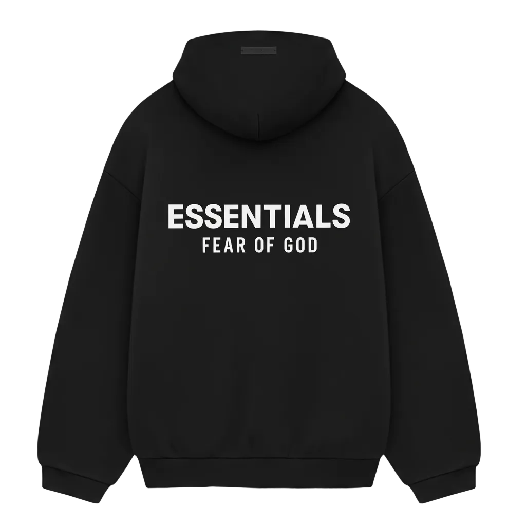 Essentials Hoodie Black 1