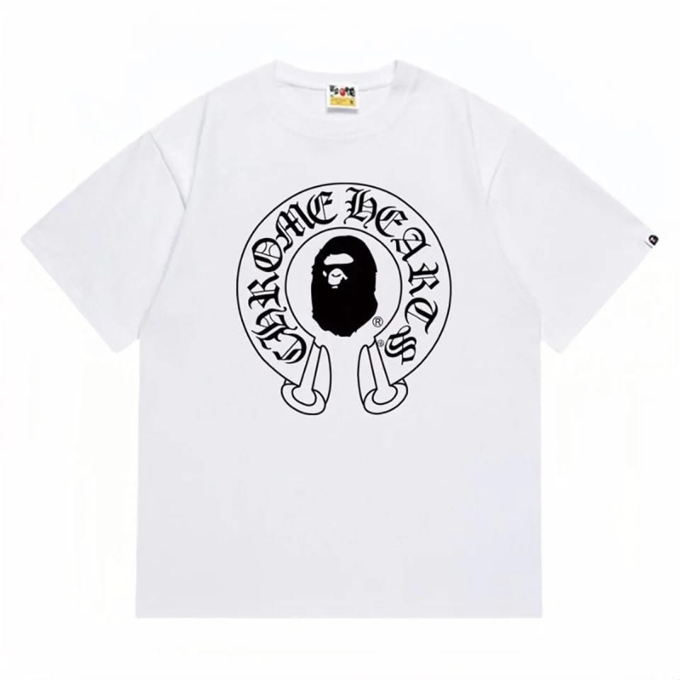 BAPE x Chrome Hearts Tee White 1