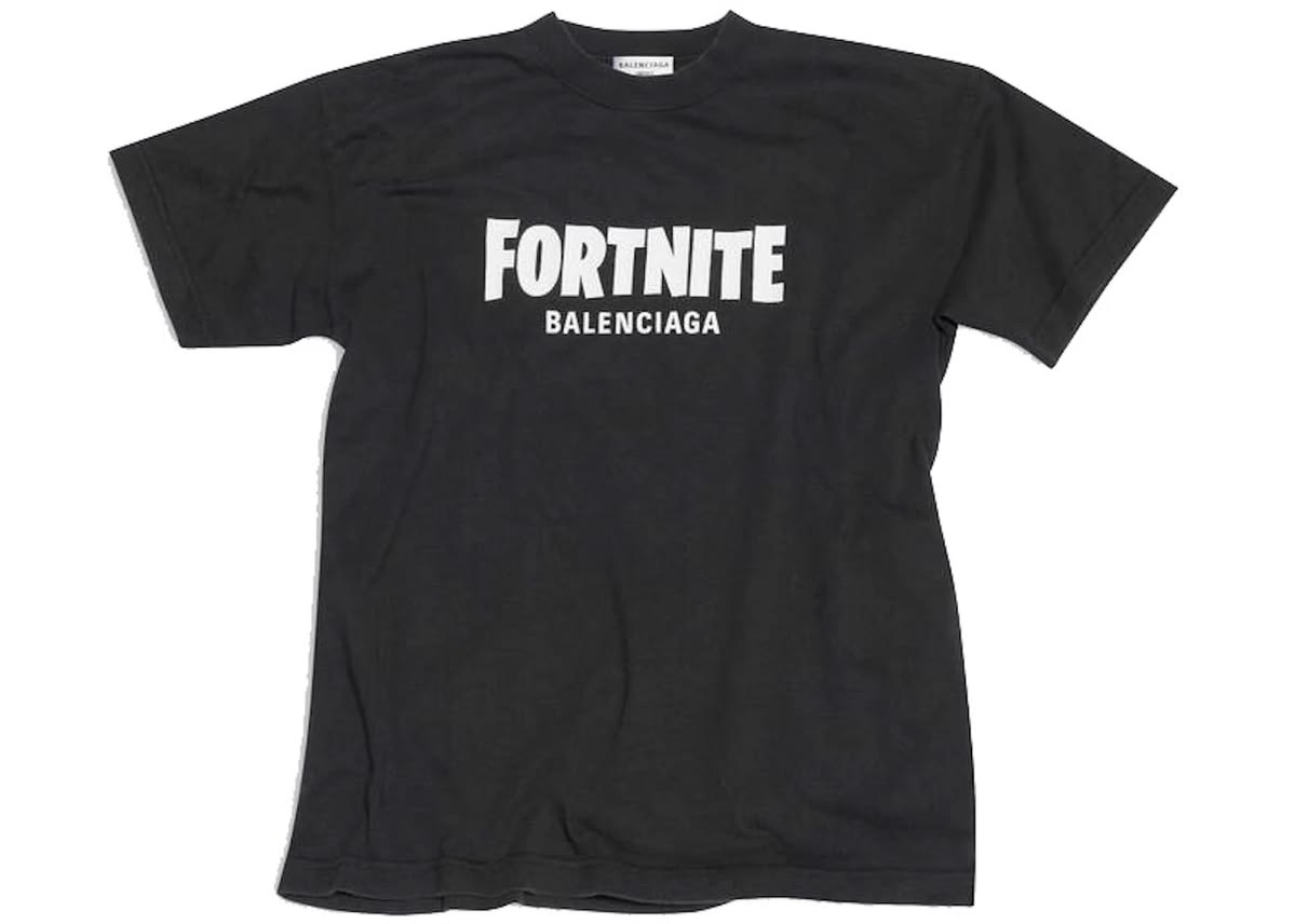 Fortnite x Balenciaga Black Tee 1