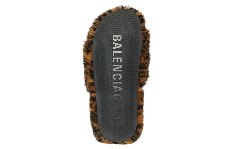 Balenciaga Fur Slides Leopard 3
