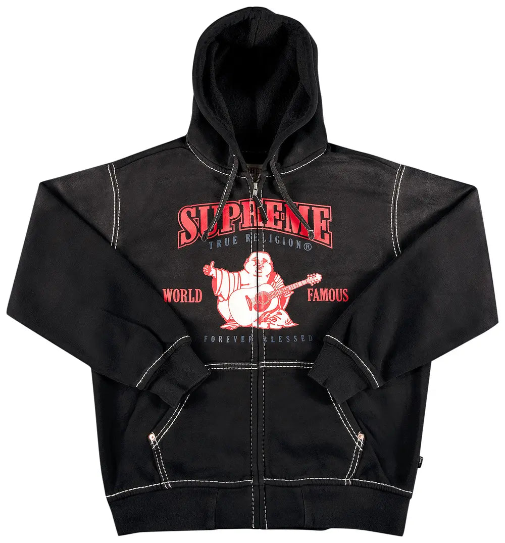 True Religion x Supreme Hoodie Black 1