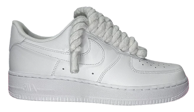 Nike Air Force One Blanco con Cordones Especiales