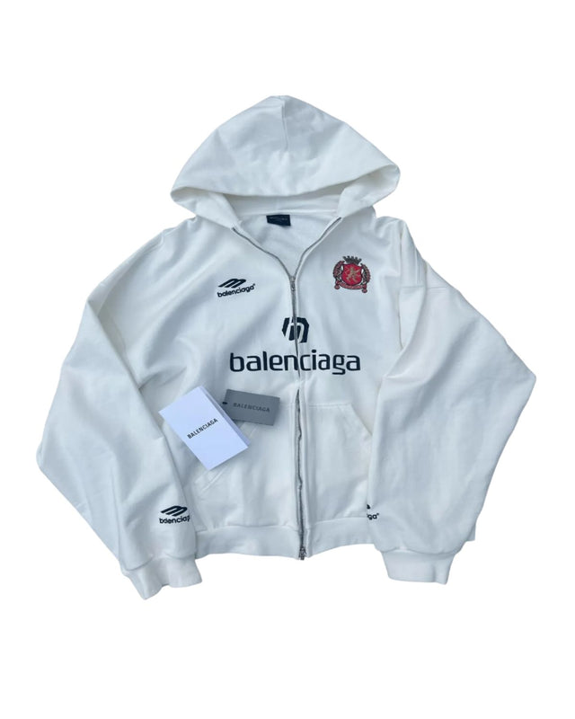 Balenciaga Soccer Zip White